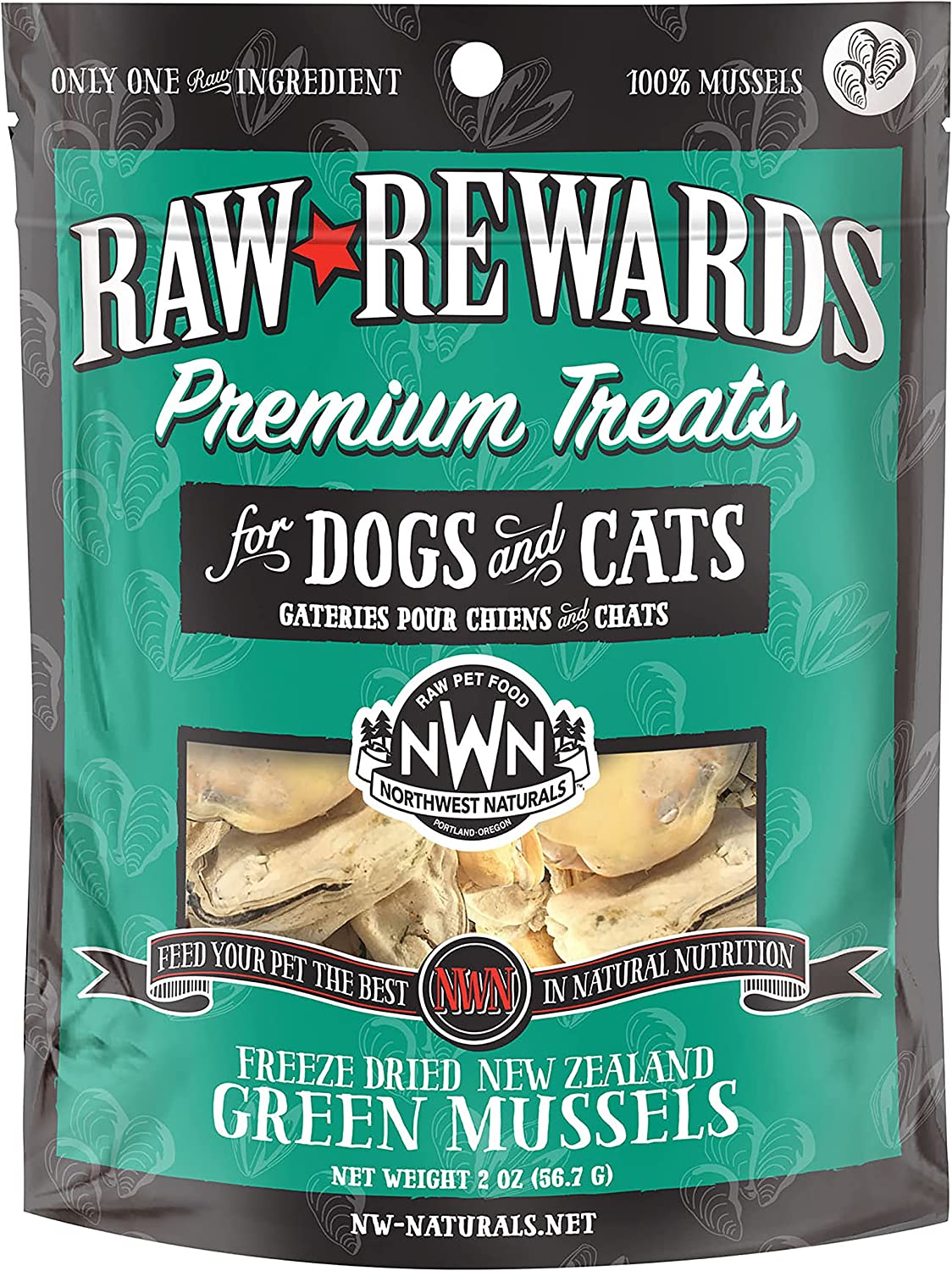 Northwest Naturals Raw Rewards Freeze-Dried Treats Green-Lipped Mussels