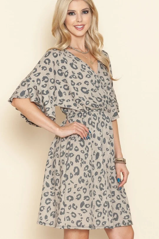 Leopard Wrap Dress