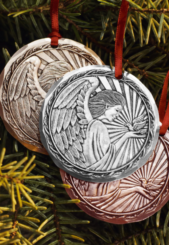 Sale: Angel of Peace Ornament Set of Three by Wendell August Made in USA 11852ORN