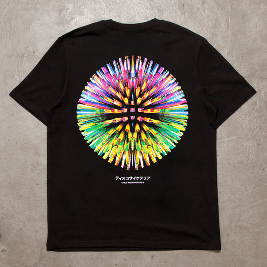 031 Disco Psychedelia Back Print - Tshirt - Black