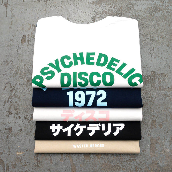 1972 Psychedelic Disco Front Print - Tshirt - French Navy