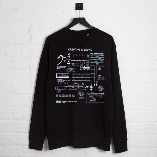 303 Sound Front Print - Sweatshirt - Black