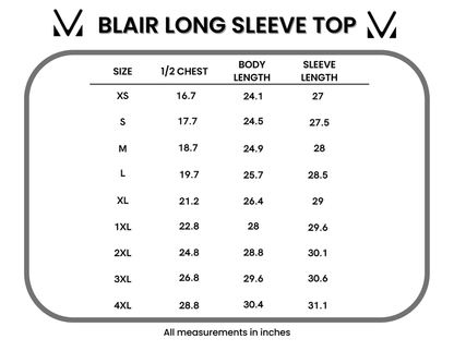 Blair Long Sleeve Top - Blue