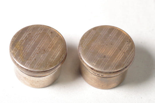 Classic Striped Sterling Silver Pill Box