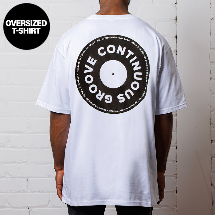 Continuous Groove Back Print - Tshirt - White