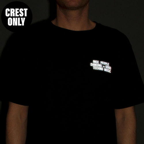 Crest Reflective Peoples Techno - Tshirt - Black