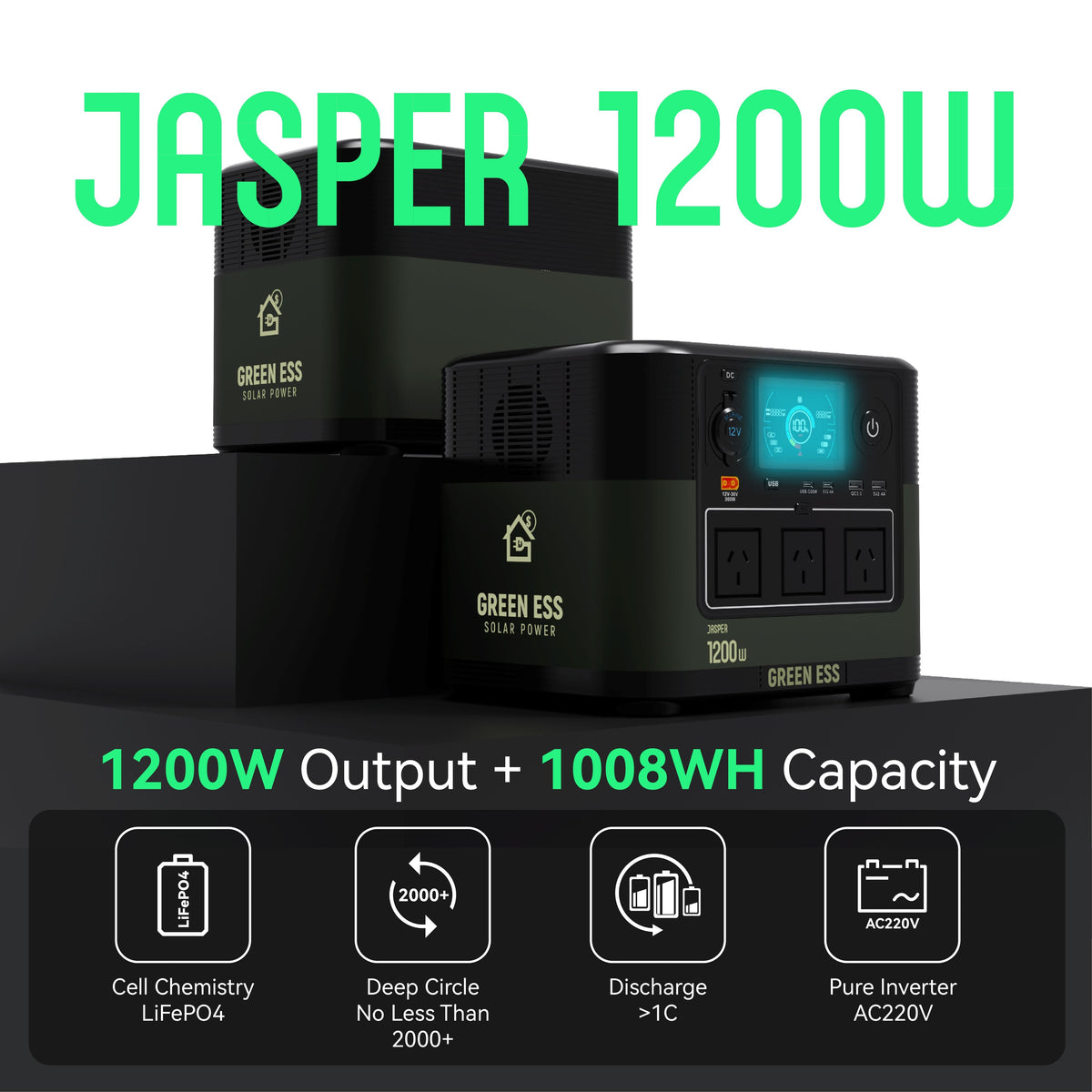 (Rental) GREENESS Jasper 1200 Power Station