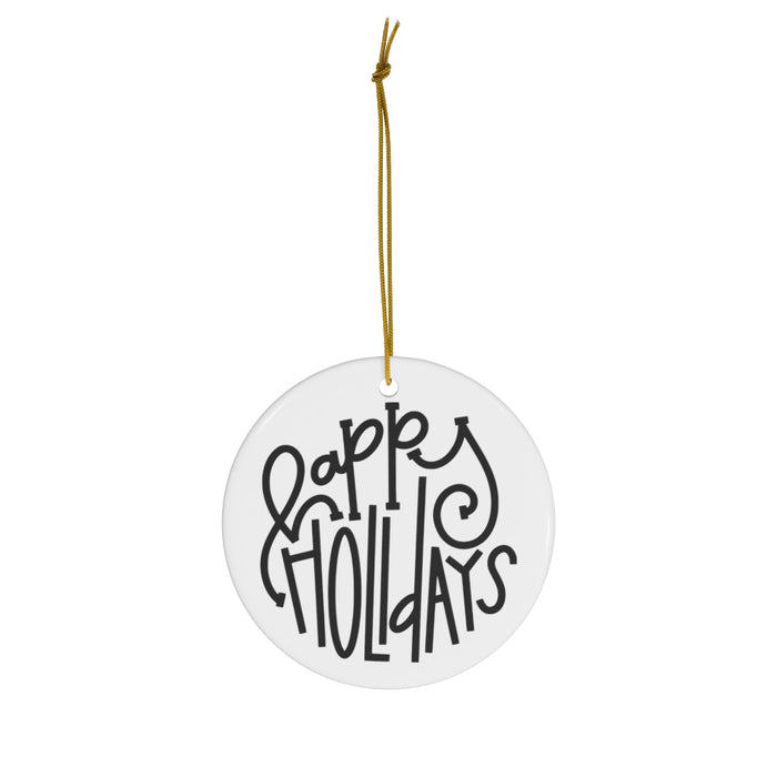 Happy Holidays Minimalist Ornament