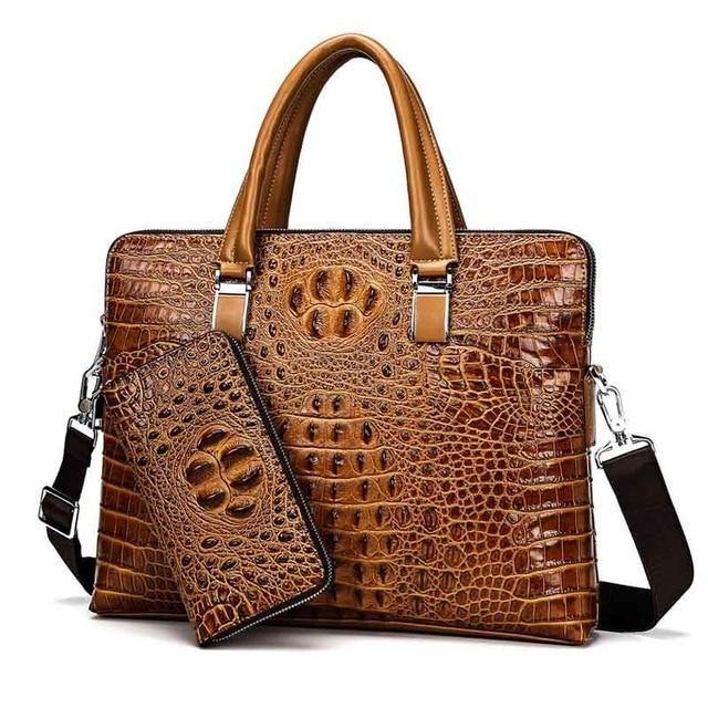 Luxury brand crocodile pattern  cowhide blue laptop - foxberryparkproducts