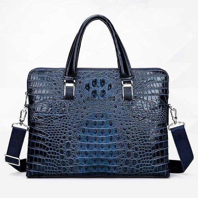 Luxury brand crocodile pattern  cowhide blue laptop - foxberryparkproducts