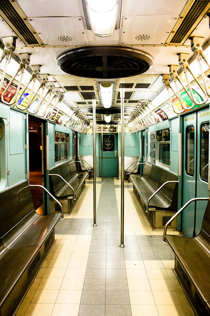NYC Mint Green Vintage Subway Train - Every Day Paris