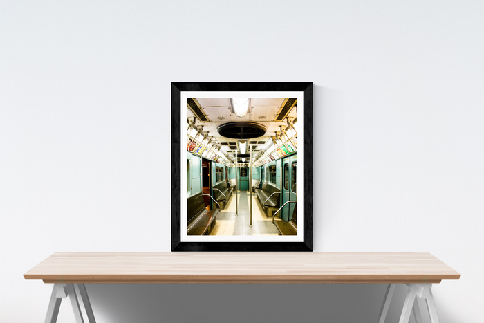 NYC Mint Green Vintage Subway Train - Every Day Paris
