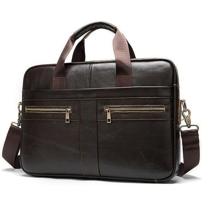 WESTAL Bag men's Genuine Leather laptop Briefcase - foxberryparkproducts