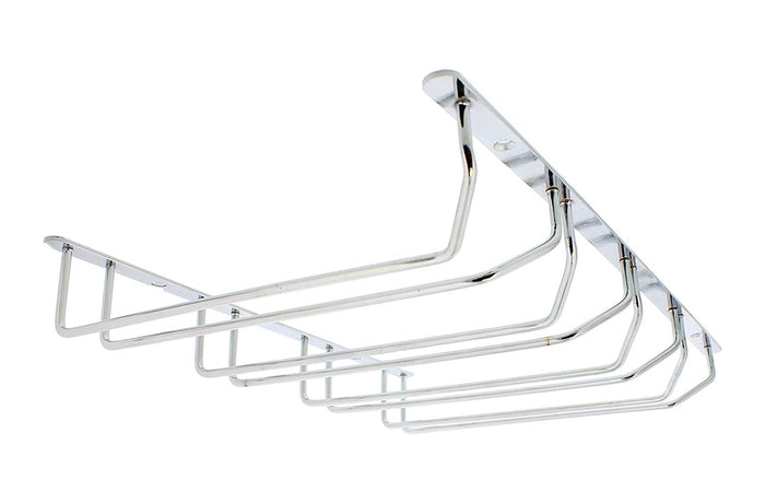 Wine Glass Rack – 4 Row Hanging Wine Rack Under Cabinet Wine Glass Rack Metal Wine Rack Stemware Hangers in Silver